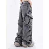 Baggy-Cargojeans mit Säurewaschung